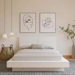 Nexera Queen Platform Bed with Headboard (60