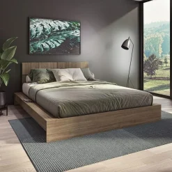SUA-V Queen Platform Bed with Headboard (60