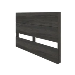 Nexera Queen Size Panel Headboard, Bark - Grey Outlet