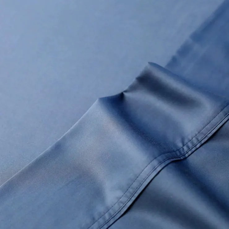 Queen Split-Head Bamboo Rayon Bed Sheet Set - Blue Blue Moon Clearance