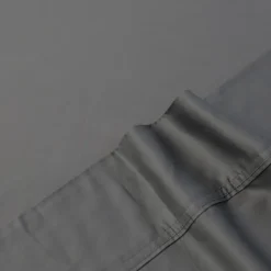 Queen Split-Head Bamboo Rayon Bed Sheet Set - Charcoal Grey Sale