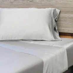 Queen Split-Head Bamboo Rayon Bed Sheet Set - Cement Grey Best