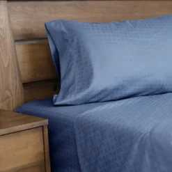 Queen Split-Head Microfibre Bed Sheet Set - Blue Blue Moon Discount