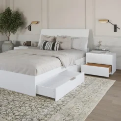Nexera Queen Storage Bedroom Set (60") - 4 pcs - White Discount
