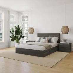 Nexera Queen Storage Bedroom Set (60") - 4 pcs - Bark Grey Sale