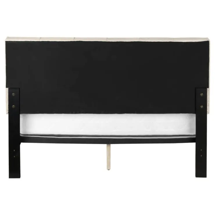 Monarch Queen Upholstered Bed with Headboard (60") - Beige Sale