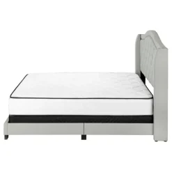 Monarch Queen Velvet Bed with Headboard (60