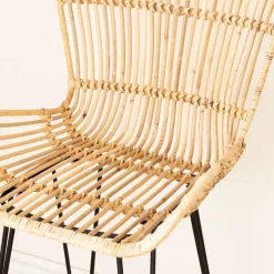 Meubles South Shore Rattan Counter Stool With Armrests. Set Of 2 - South Shore Rattan and Black New