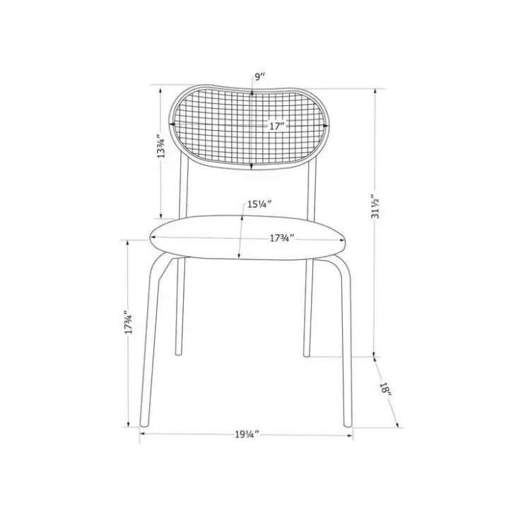 Meubles South Shore Rattan Dining Chair - Set Of 2 - South Shore Black New
