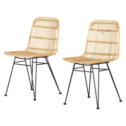Meubles South Shore Rattan Dining Chair. Set Of 2 - South Shore Rattan and Black Sale