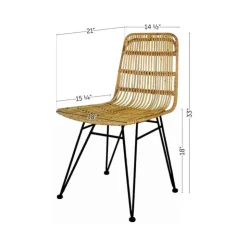 Meubles South Shore Rattan Dining Chair. Set Of 2 - South Shore Rattan and Black Sale