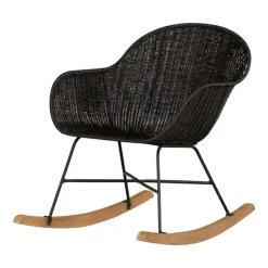 Meubles South Shore Rattan Rocking Chair Black Rattan Clearance