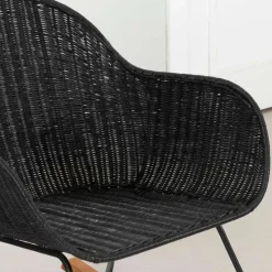 Meubles South Shore Rattan Rocking Chair Black Rattan Clearance