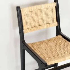 Meubles South Shore Rattan Stool - South Shore Black and Natural Discount
