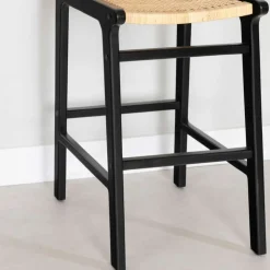 Meubles South Shore Rattan Stool - South Shore Black and Natural Discount