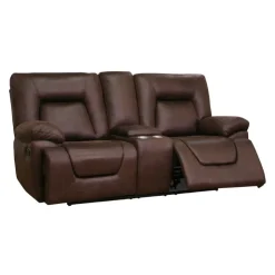 Reclining Loveseat with Console Brown Best