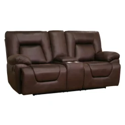 Reclining Loveseat with Console Brown Best
