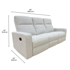 Reclining Sofa Beige Hot