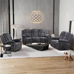 Reclining Sofa Grey Discount