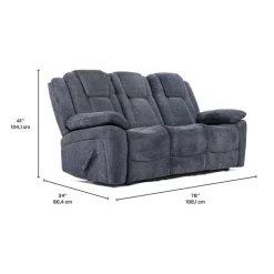 Reclining Sofa Grey Discount