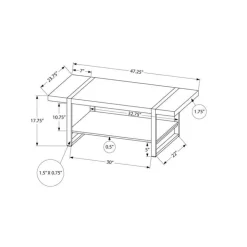 Monarch Rectangular Coffee Table - Black Sale