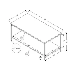 Monarch Rectangular Coffee Table - White Best