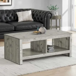 Monarch Rectangular Coffee Table with Storage 44" - Grey Best