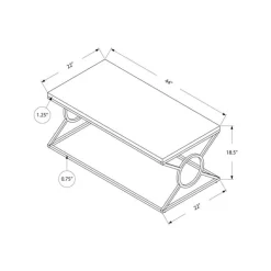 Monarch Rectangular Coffee Table - White Best
