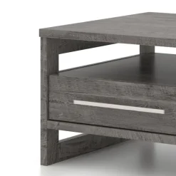 MEQ Rectangular Coffee Table with Storage Grey Best