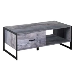 Rectangular Coffee Table with Storage Grey Hot