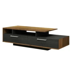 MEQ Rectangular Coffee Table with Storage SLATE/WALNUT Clearance