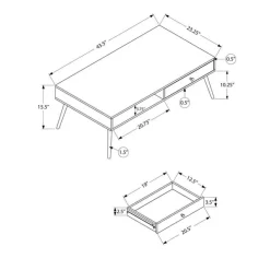 Monarch Rectangular Coffee Table with Storage - Walnut Sale