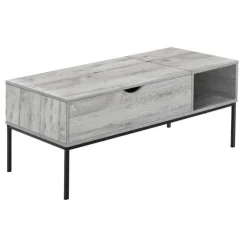 Monarch Rectangular Coffee Table with Storage - Grey Best