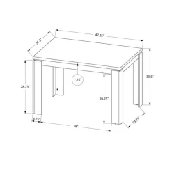 Monarch Rectangular Dining Table 48" - Black Online