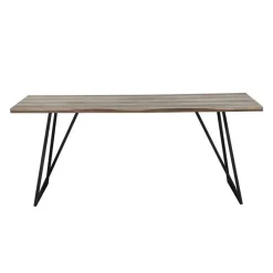 Rectangular Dining Table 71" Grey/Black New