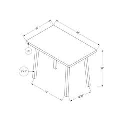 Monarch Rectangular Dining Table 60" - Grey