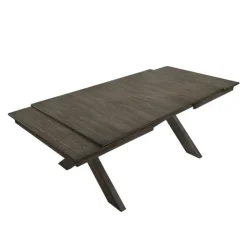 Rectangular Extendable Dining Table 66" to 94" Grey Outlet