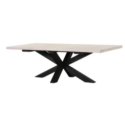 Rectangular Extendable Dining Table 72" to 90" Brown & Light Grey Discount