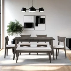 Arboit Poitras Rectangular Extendable Solid Wood Dining Table 48