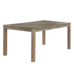 Arboit Poitras Rectangular Extendable Solid Wood Dining Table 54" to 70" Brown Outlet