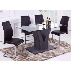 Rectangular Glass Dining Table 60" Sale