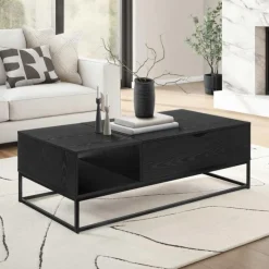 Monarch Rectangular Lift-Top Coffee Table 48" - Black Discount