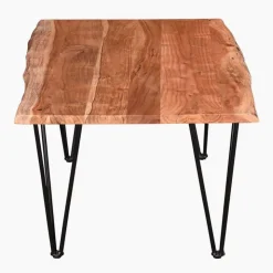 Rectangular Solid Wood Coffee Table Natural Brown Best