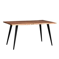 Rectangular Solid Wood Dining Table 58" Natural acacia Hot