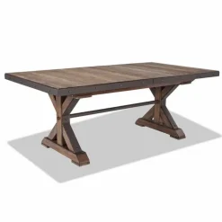 Rectangular Solid Wood Dining Table 79" Canyon brown Online