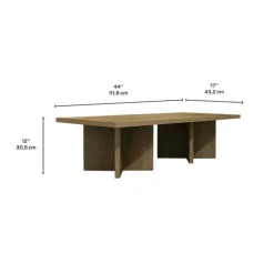 MEQ Rectangular X-Shaped Coffee Table SESAME Outlet