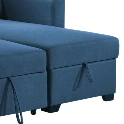 Reversible Sectional Bed with Storage - Blue Outlet