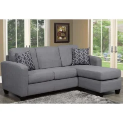 Sofa By Fancy Reversible Sectional with Chaise - Charcoal grey Outlet