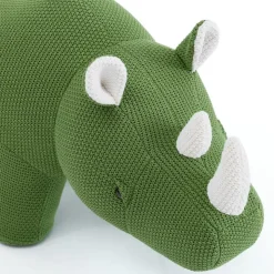 Rhinoceros-Shaped Kids Pouf – 35" x 11.8" x 17.3" Green Online