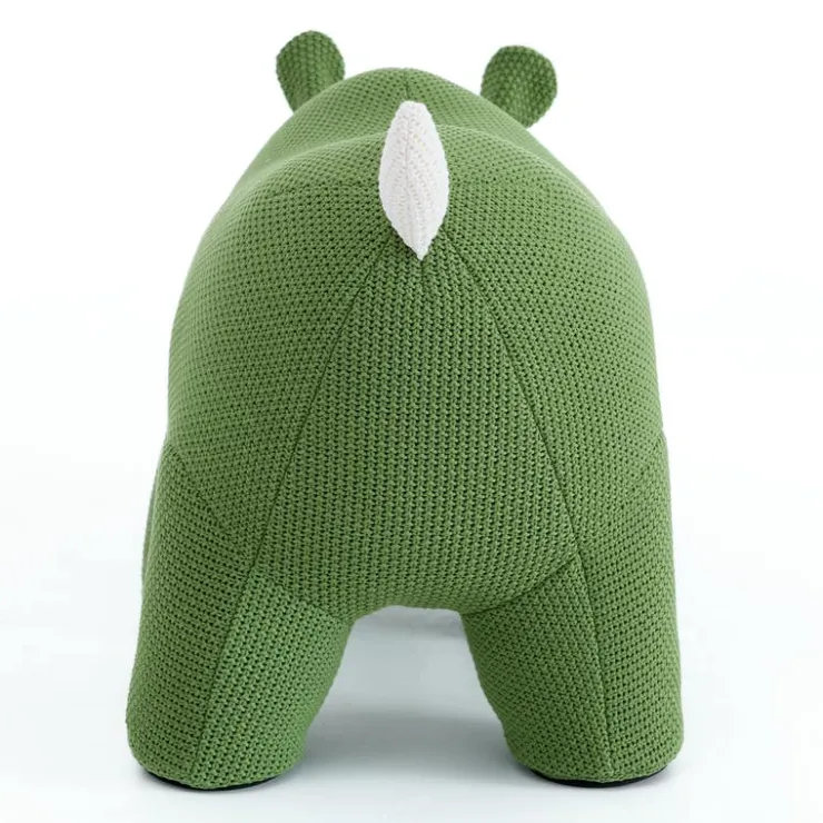 Rhinoceros-Shaped Kids Pouf – 35" x 11.8" x 17.3" Green Online